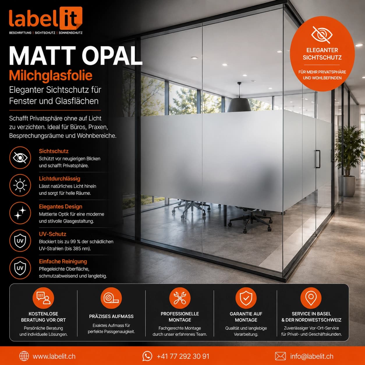 MATT OPAL Milchglasfolie