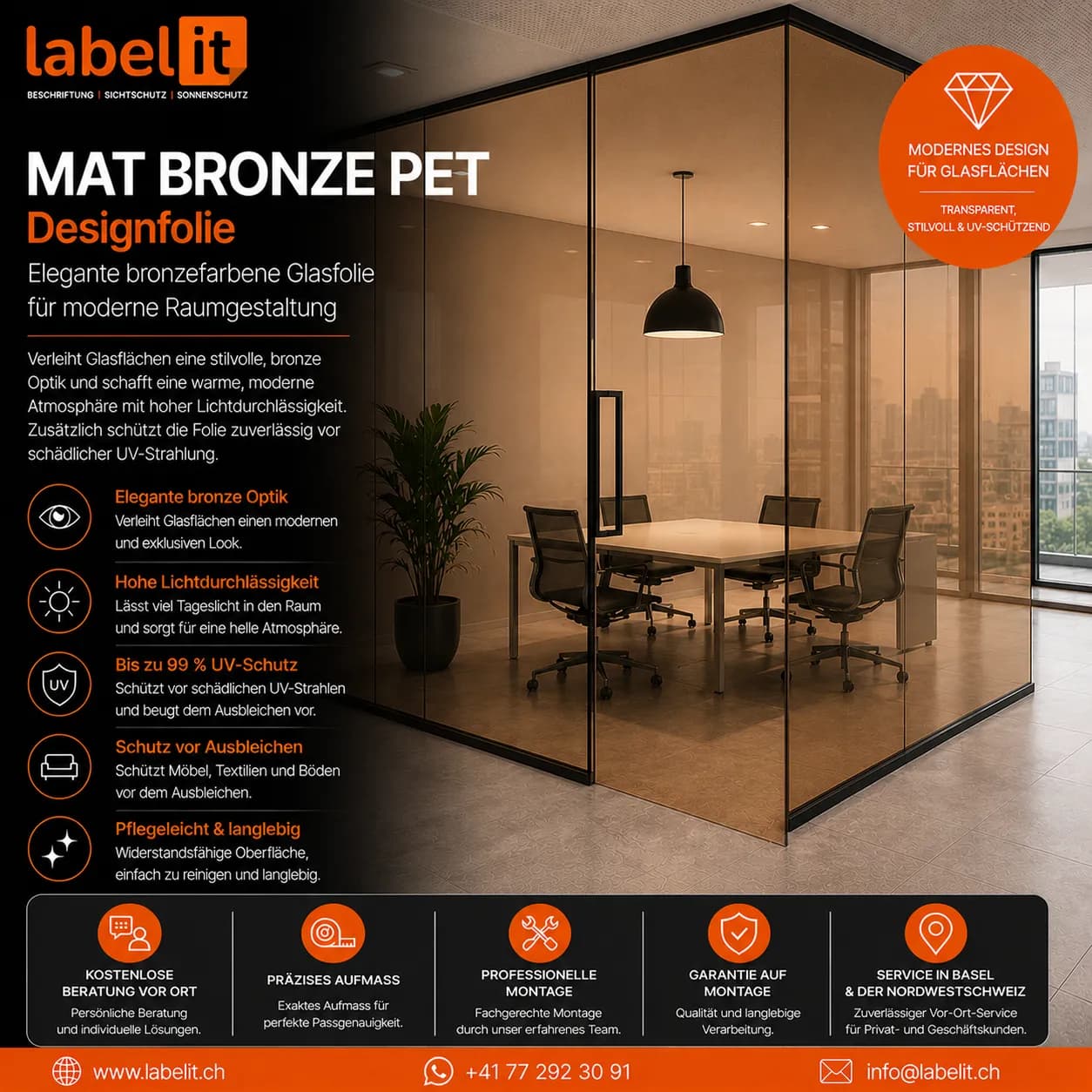 MAT BRONZE PET Bronze Designfolie
