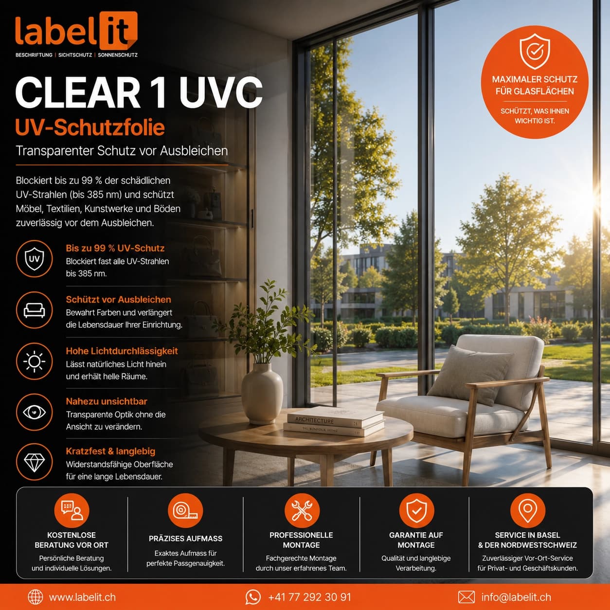 CLEAR 1 UVC UV-Schutzfolie